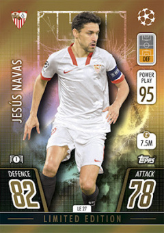 Jesus Navas Sevilla FC 2021/22 Topps Match Attax ChL Limited Edition Gold #LE27