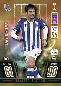 David Silva Real Sociedad 2021/22 Topps Match Attax ChL Limited Edition Gold #LE28