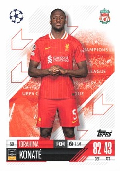 Ibrahim Konate Liverpool 2024/25 Topps Match Attax UEFA Club Competitions #50