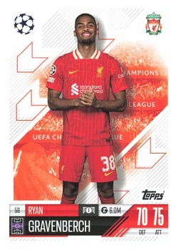 Ryan Gravenberch Liverpool 2024/25 Topps Match Attax UEFA Club Competitions #56
