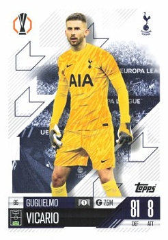 Guglielmo Vicario Tottenham Hotspur 2024/25 Topps Match Attax UEFA Club Competitions #65