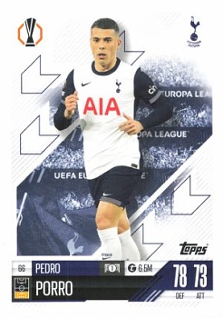 Pedro Porro Tottenham Hotspur 2024/25 Topps Match Attax UEFA Club Competitions #66