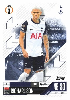 Richarlison Tottenham Hotspur 2024/25 Topps Match Attax UEFA Club Competitions #81