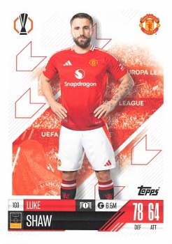 Luke Shaw Manchester United 2024/25 Topps Match Attax UEFA Club Competitions #103