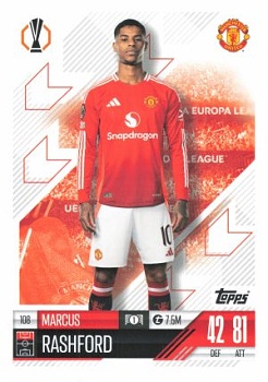 Marcus Rashford Manchester United 2024/25 Topps Match Attax UEFA Club Competitions #108