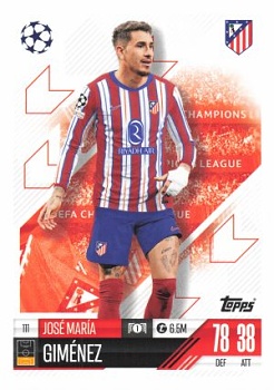 Jose Maria Gimenez Atletico Madrid 2024/25 Topps Match Attax UEFA Club Competitions #111
