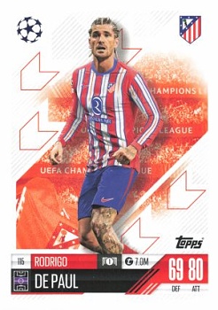 Rodrigo de Paul Atletico Madrid 2024/25 Topps Match Attax UEFA Club Competitions #115