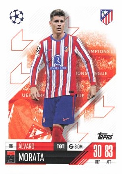 Alvaro Morata Atletico Madrid 2024/25 Topps Match Attax UEFA Club Competitions #116