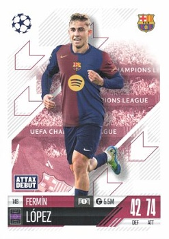 Fermin Lopez FC Barcelona 2024/25 Topps Match Attax UEFA Club Competitions #148
