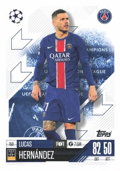 Lucas Hernandez Paris Saint-Germain 2024/25 Topps Match Attax UEFA Club Competitions #159