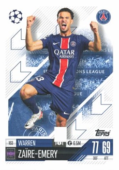Warren Zaire Emery Paris Saint-Germain 2024/25 Topps Match Attax UEFA Club Competitions #163