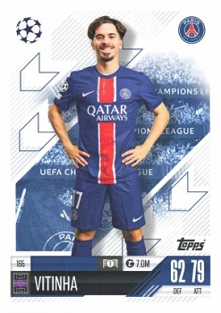 Vitinha Paris Saint-Germain 2024/25 Topps Match Attax UEFA Club Competitions #165