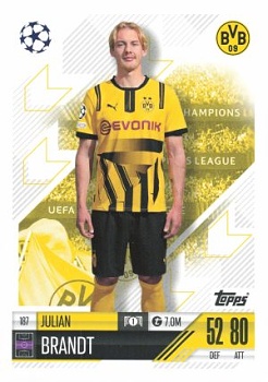 Julian Brandt Borussia Dortmund 2024/25 Topps Match Attax UEFA Club Competitions #187