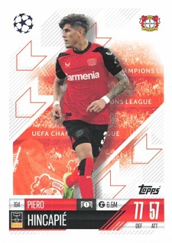 Piero Hincapie Bayer 04 Leverkusen 2024/25 Topps Match Attax UEFA Club Competitions #194