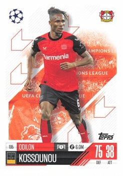 Odilon Kossounou Bayer 04 Leverkusen 2024/25 Topps Match Attax UEFA Club Competitions #195