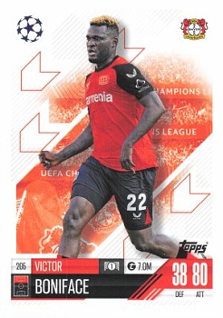 Victor Boniface Bayer 04 Leverkusen 2024/25 Topps Match Attax UEFA Club Competitions #205