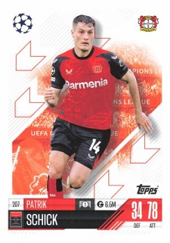 Patrik Schick Bayer 04 Leverkusen 2024/25 Topps Match Attax UEFA Club Competitions #207