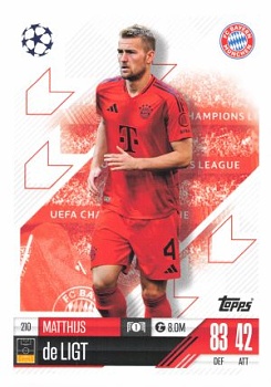 Matthijs de Ligt Bayern Munchen 2024/25 Topps Match Attax UEFA Club Competitions #210