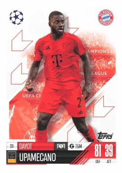 Dayot Upamecano Bayern Munchen 2024/25 Topps Match Attax UEFA Club Competitions #211