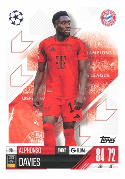 Alphonso Davies Bayern Munchen 2024/25 Topps Match Attax UEFA Club Competitions #214