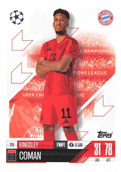Kingsley Coman Bayern Munchen 2024/25 Topps Match Attax UEFA Club Competitions #219