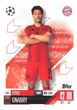 Serge Gnabry Bayern Munchen 2024/25 Topps Match Attax UEFA Club Competitions #220