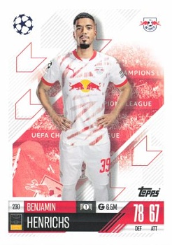 Benjamin Henrichs RB Leipzig 2024/25 Topps Match Attax UEFA Club Competitions #230