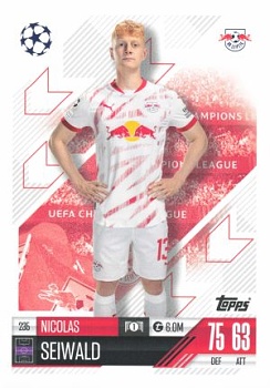 Nicolas Seiwald RB Leipzig 2024/25 Topps Match Attax UEFA Club Competitions #235