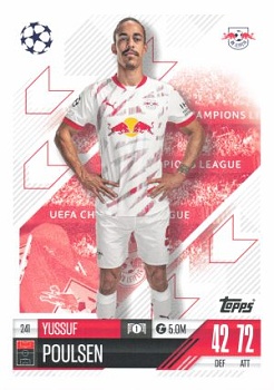 Yussuf Poulsen RB Leipzig 2024/25 Topps Match Attax UEFA Club Competitions #241
