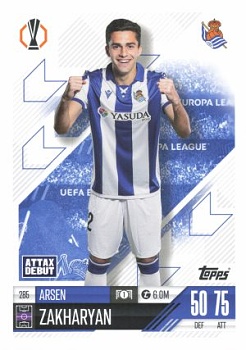 Arsen Zakharyan Real Sociedad 2024/25 Topps Match Attax UEFA Club Competitions #285