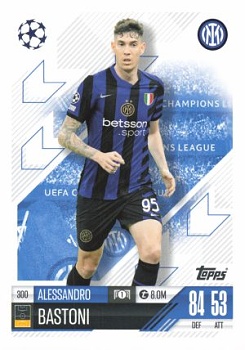 Alessandro Bastoni Internazionale Milano 2024/25 Topps Match Attax UEFA Club Competitions #300