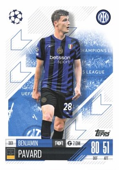 Benjamin Pavard Internazionale Milano 2024/25 Topps Match Attax UEFA Club Competitions #301