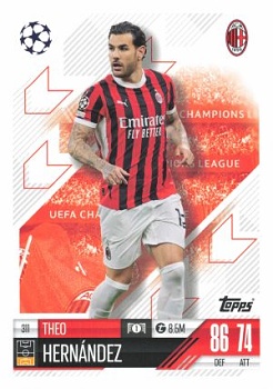 Theo Hernandez A.C. Milan 2024/25 Topps Match Attax UEFA Club Competitions #311