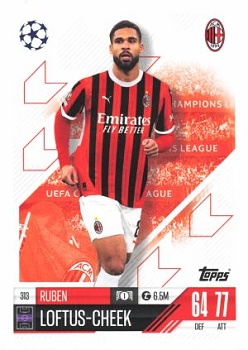 Ruben Loftus Cheek A.C. Milan 2024/25 Topps Match Attax UEFA Club Competitions #313