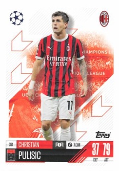 Christian Pulisic A.C. Milan 2024/25 Topps Match Attax UEFA Club Competitions #314