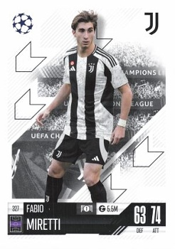 Fabio Miretti Juventus FC 2024/25 Topps Match Attax UEFA Club Competitions #327