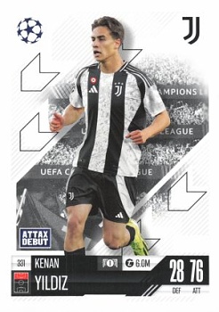 Kenan Yildiz Juventus FC 2024/25 Topps Match Attax UEFA Club Competitions #331