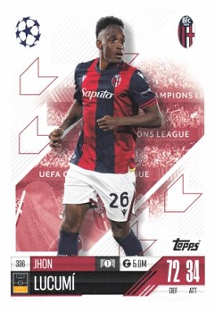 Jhon Lucumi Bologna 2024/25 Topps Match Attax UEFA Club Competitions #336