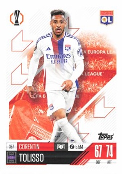 Corentin Tolisso Olympique Lyonnais 2024/25 Topps Match Attax UEFA Club Competitions #357