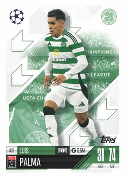 Luis Palma Celtic Glasgow 2024/25 Topps Match Attax UEFA Club Competitions #378