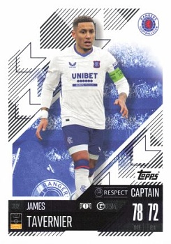 James Tavernier Glasgow Rangers 2024/25 Topps Match Attax UEFA Club Competitions Captain #382