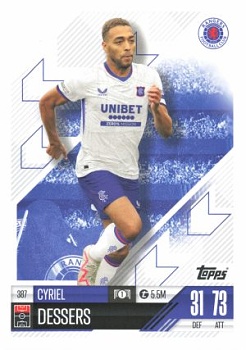 Cyriel Dessers Glasgow Rangers 2024/25 Topps Match Attax UEFA Club Competitions #387