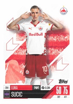 Luka Sucic Red Bull Salzburg 2024/25 Topps Match Attax UEFA Club Competitions #394