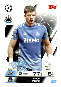 Nick Pope Newcastle United Topps Match Attax UEFA Club Competitions 2025/26 #74
