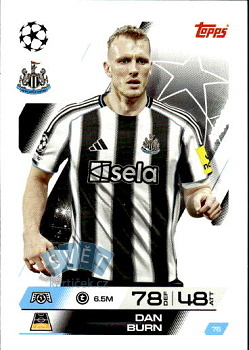 Dan Burn Newcastle United Topps Match Attax UEFA Club Competitions 2025/26 #76