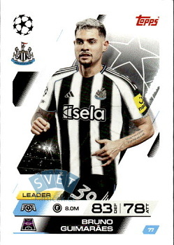 Bruno Guimaraes Newcastle United Topps Match Attax UEFA Club Competitions 2025/26 #77
