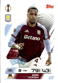 Ezri Konsa Aston Villa Topps Match Attax UEFA Club Competitions 2025/26 #84