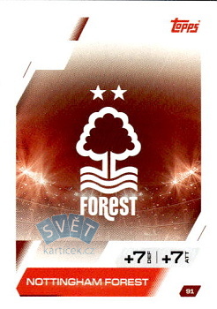 Team Badge Nottingham Forest Topps Match Attax UEFA Club Competitions 2025/26 #91