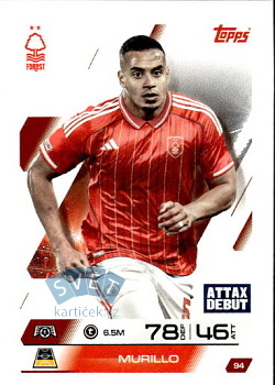 Murillo Nottingham Forest Topps Match Attax UEFA Club Competitions 2025/26 #94