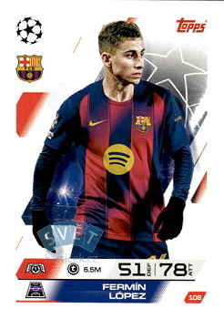 Fermin Lopez FC Barcelona Topps Match Attax UEFA Club Competitions 2025/26 #108